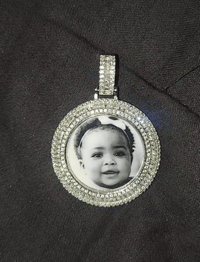 Custom Silver 925 Enamel Diamond Pendant