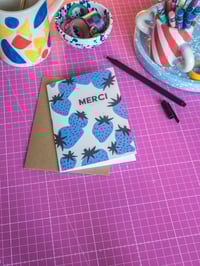 Image 2 of Carte de Voeux "Merci" - Fraises