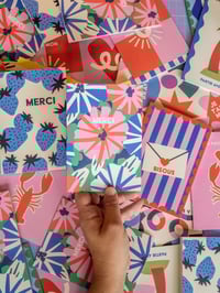 Image 3 of Carte de Voeux "Merci" - Petunias