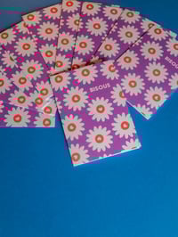 Image 3 of Carte de Voeux "Bisous" - Fleurs Roses