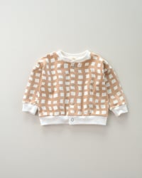 Image 2 of GILET OSCAR carreaux, caramel | Coton biologique