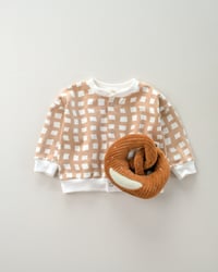 Image 6 of GILET OSCAR carreaux, caramel | Coton biologique