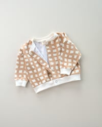 Image 3 of GILET OSCAR carreaux, caramel | Coton biologique