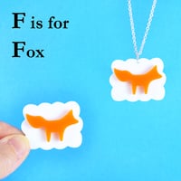 Image 2 of Little Alphabet Charm necklaces and brooches F to J 