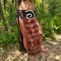 Image 5 of Tribal Spiral Brown Panel Skirt Set - S/M
