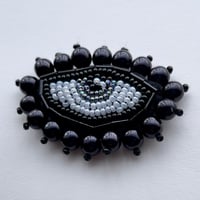 Image 2 of Eye Beaded Brooch