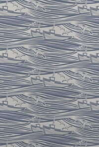 Image 4 of Whitby Linen Fabric - Washed Denim