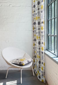 Image 2 of Festival Pavilion Linen Fabric - Mustard