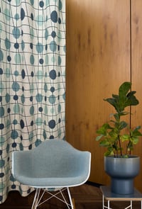 Image 2 of Festival Pavilion Linen Fabric - High Tide