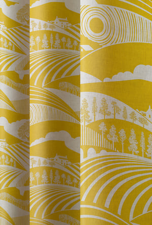 Image of Moordale Linen Fabric - Mustard