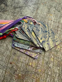 Image 2 of Tassel marbled gift tags // gift box of 15 tags (only one available) 