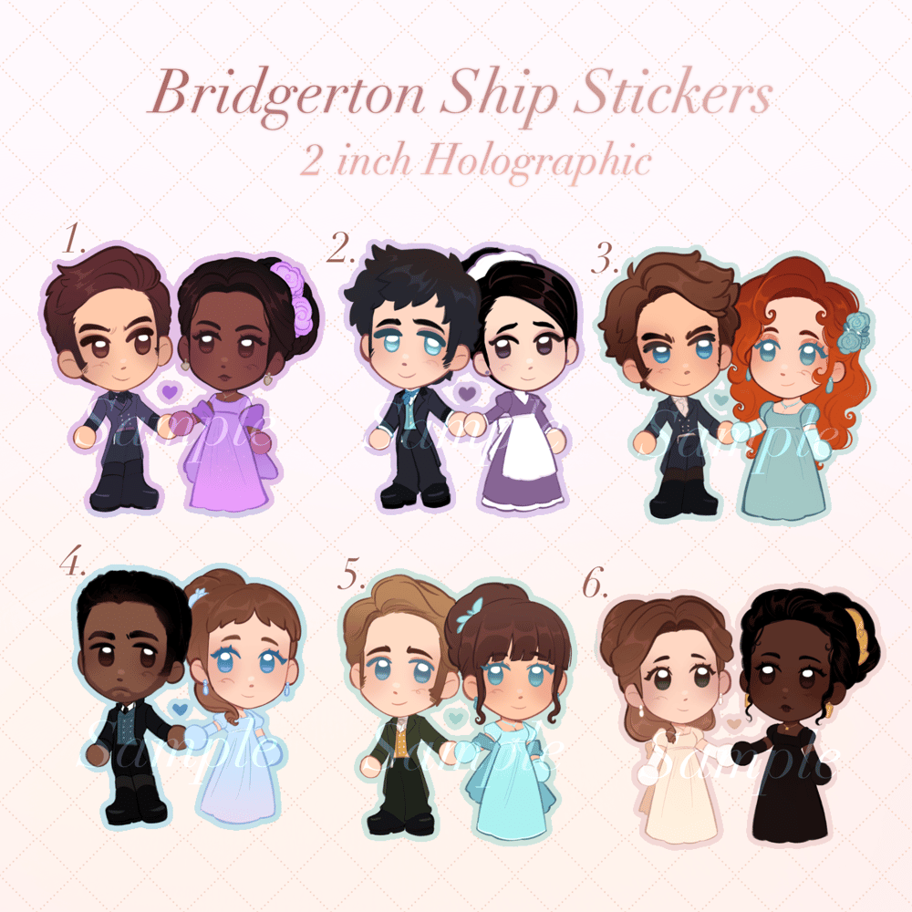 Bridgerton Ship Stickers