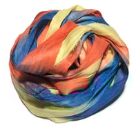 Image 2 of 10YD. MAJESTIC HAND DYED SARI SILK RIBBON BY COLOR BURST SILK