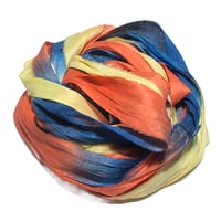 Image 3 of 10YD. MAJESTIC HAND DYED SARI SILK RIBBON BY COLOR BURST SILK