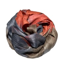 Image 2 of 10YD. BOULDER HAND DYED SARI SILK RIBBON BY COLOR BURST SILK