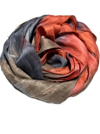 Image 1 of 10YD. BOULDER HAND DYED SARI SILK RIBBON BY COLOR BURST SILK