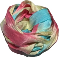 Image 2 of Ready To Ship! 10YD. SNO CONES HAND DYED SARI SILK RIBBON BY COLOR BURST SILK