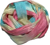 Image 4 of Ready To Ship! 10YD. SNO CONES HAND DYED SARI SILK RIBBON BY COLOR BURST SILK