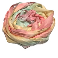 Image 5 of Ready To Ship! 10YD. BEACH CABANA HAND DYED SARI SILK RIBBON BY COLOR BURST SILK