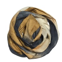 Image 1 of 10YD. BULLSEYE HAND DYED SARI SILK RIBBON BY COLOR BURST SILK