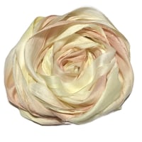 Image 1 of Ready To Ship! 10YD. SUGAR COOKIE HAND DYED SARI SILK RIBBON BY COLOR BURST SILK