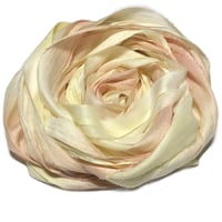 Image 2 of Ready To Ship! 10YD. SUGAR COOKIE HAND DYED SARI SILK RIBBON BY COLOR BURST SILK