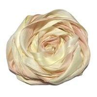 Image 3 of Ready To Ship! 10YD. SUGAR COOKIE HAND DYED SARI SILK RIBBON BY COLOR BURST SILK