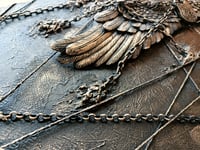 Image 2 of FANTASY AND STEAMPUNK 3D CHAINED ANGEL WINGS ON CANVAS
