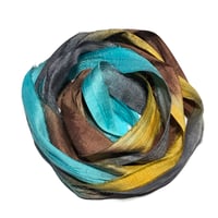 Image 2 of 10YD. FARMERS MARKET HAND DYED SARI SILK RIBBON BY COLOR BURST SILK