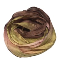 Image 6 of Ready To Ship! 10YD. CACTUS FLOWER HAND DYED SARI SILK RIBBON BY COLOR BURST SILK