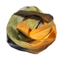 Image 4 of 10YD. HAYRIDE HAND DYED SARI SILK RIBBON BY COLOR BURST SILK