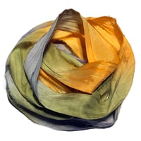 Image 5 of 10YD. HAYRIDE HAND DYED SARI SILK RIBBON BY COLOR BURST SILK