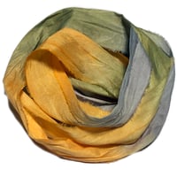 Image 2 of 10YD. HAYRIDE HAND DYED SARI SILK RIBBON BY COLOR BURST SILK