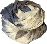 Image 2 of 10YD. RAW HIDE HAND DYED SARI SILK RIBBON BY COLOR BURST SILK
