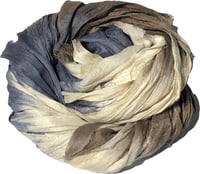 Image 3 of 10YD. RAW HIDE HAND DYED SARI SILK RIBBON BY COLOR BURST SILK