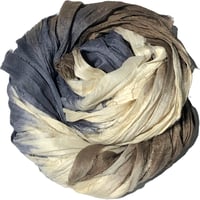 Image 4 of 10YD. RAW HIDE HAND DYED SARI SILK RIBBON BY COLOR BURST SILK