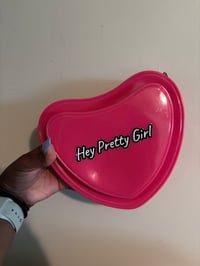 Image 2 of Silicone hey pretty girl heart purse