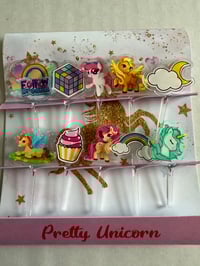 Pretty Unicorn Acrylic Food Picks 