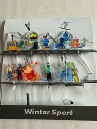 Winter Sport Acrylic Food Picks 