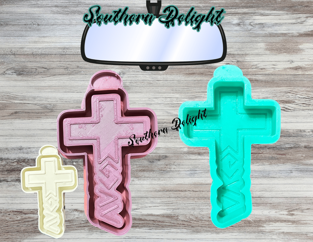 Image of Aztec Cross Freshie Mold