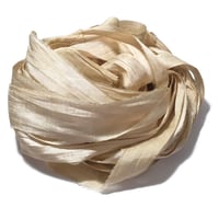 Image 2 of Ready To Ship! 10YD. CAPPUCCINO-CK HAND DYED SARI SILK RIBBON BY COLOR BURST SILK