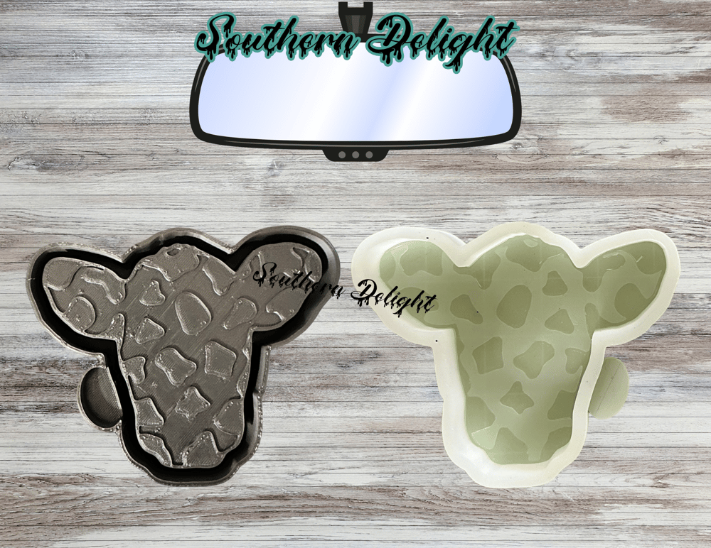 Image of Cow print head Freshie mold