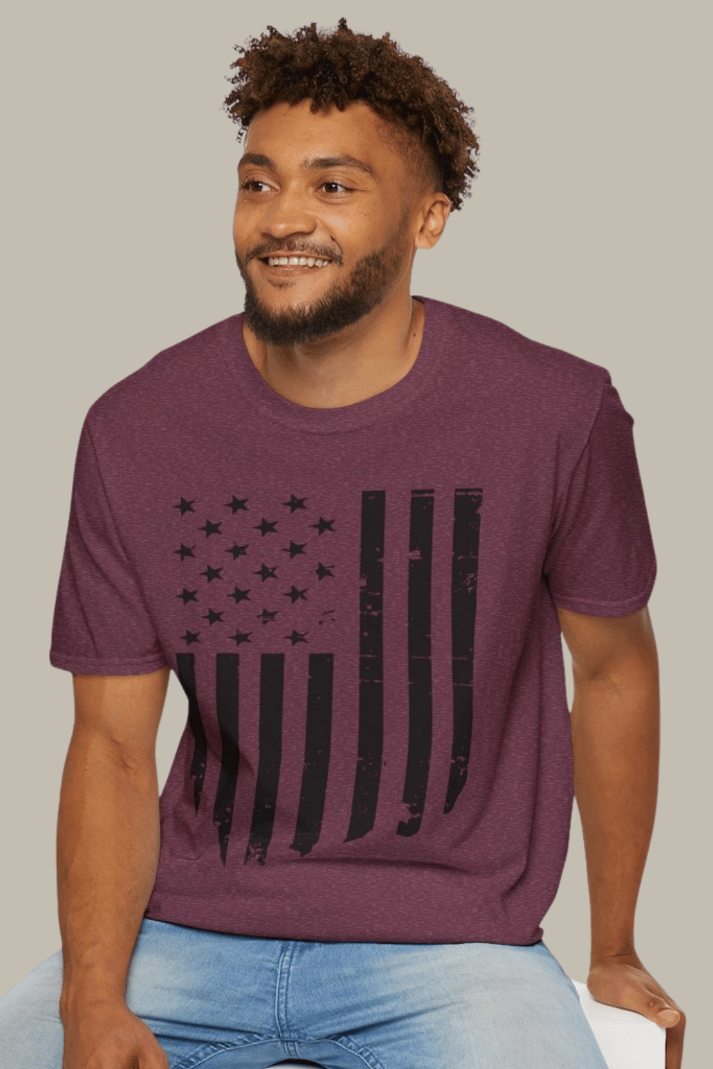 Image of American Flag, Unisex Tee