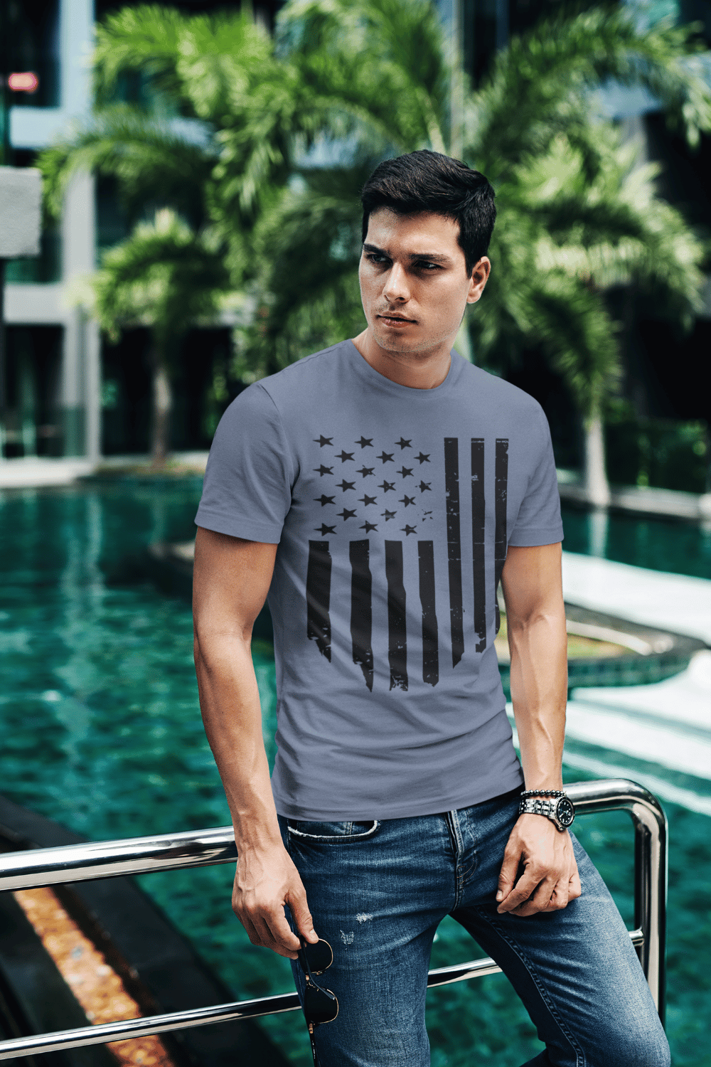 Image of American Flag, Unisex Tee