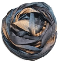 Image 4 of Ready To Ship! 10YD. MOON GLOW HAND DYED SARI SILK RIBBON BY COLOR BURST SILK