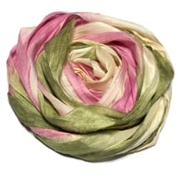 Image 2 of Ready To SHip! 10YD. PASSION FRUIT HAND DYED SARI SILK RIBBON BY COLOR BURST SILK