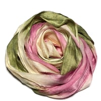 Image 5 of Ready To SHip! 10YD. PASSION FRUIT HAND DYED SARI SILK RIBBON BY COLOR BURST SILK