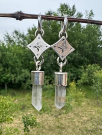 Image 1 of Star Quartz earrings .