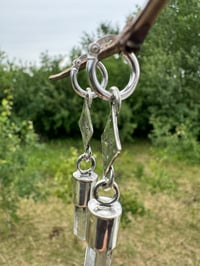 Image 2 of Silver star Quartz earrings