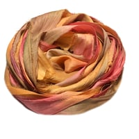 Image 2 of Ready To Ship! 10YD. STARFISH HAND DYED SARI SILK RIBBON BY COLOR BURST SILK